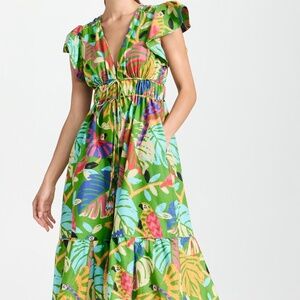 Farm Rio Forest Birds Midi Dress – Size XS – Worn Once